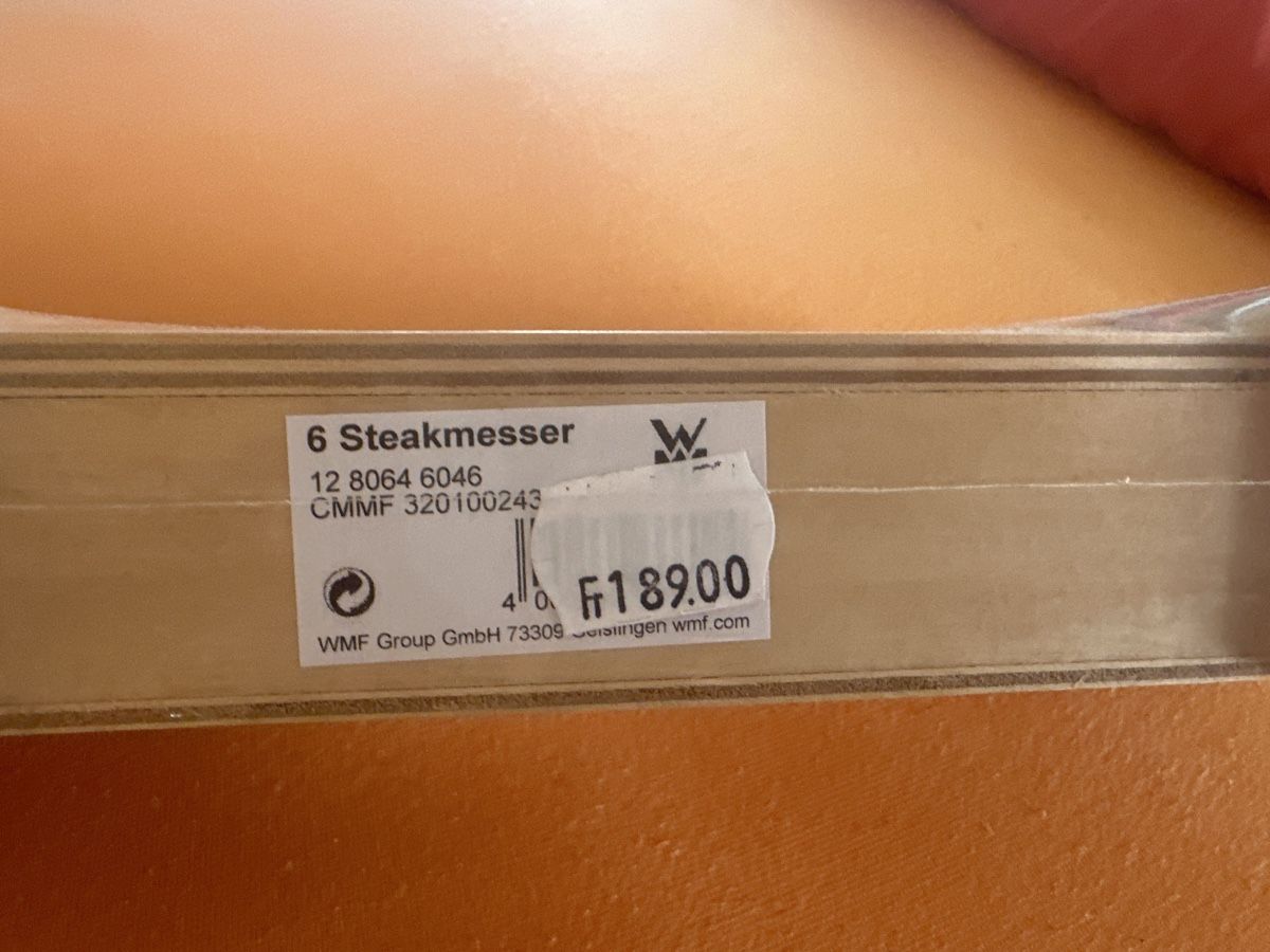 WMF Coltelli: WMF RANCH STEAKMESSER-SET, 6-TEILIG – Nuovo e nell'imballaggio originale da Root venduto da NaBr76 6