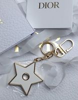 NEW ⭐️ 100% Dior Star Keyring, White & Gold - Great Gift