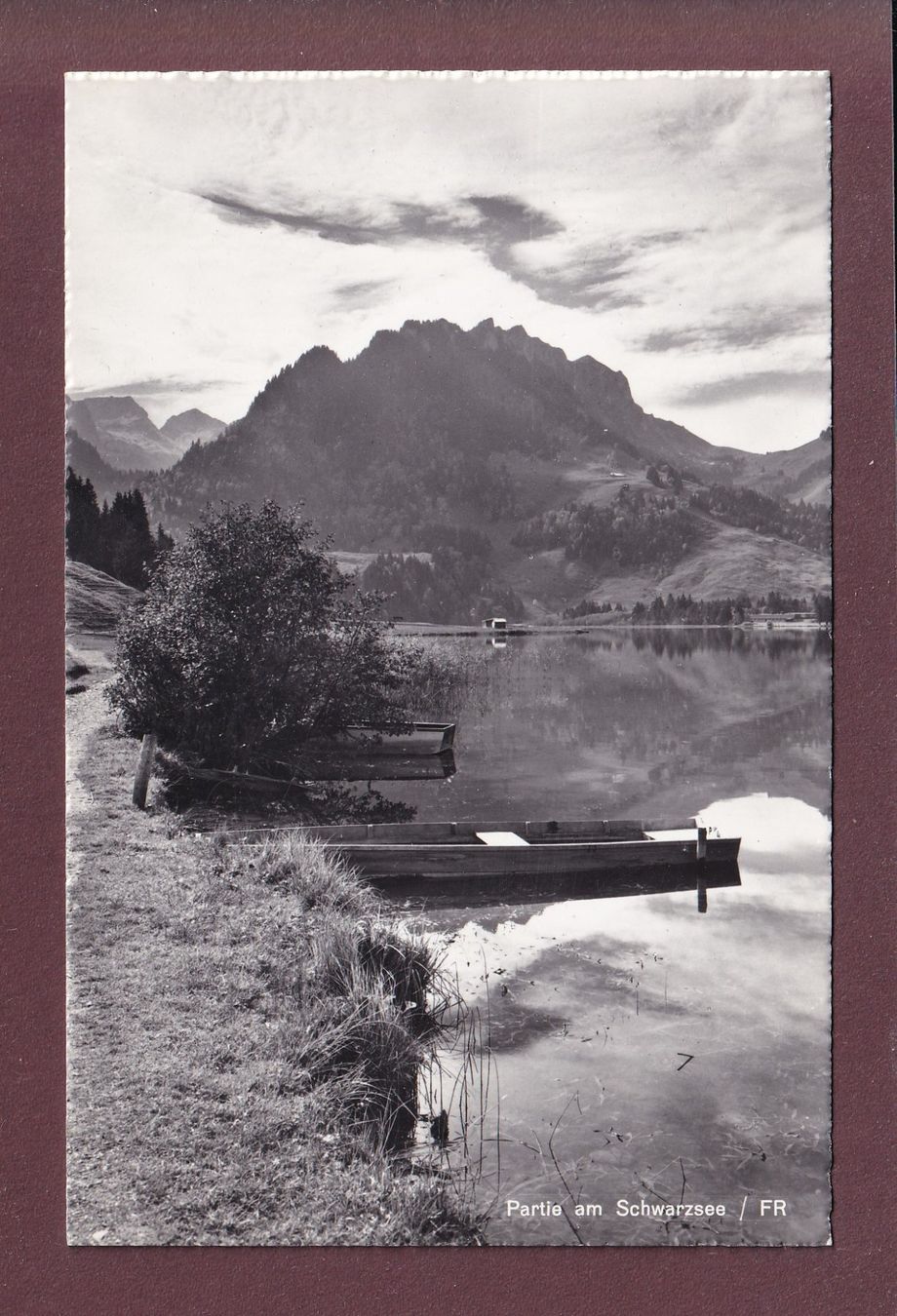 Cartoline postali: Partie am SCHWARZSEE - 1960 – Usato da Pully venduto da nicecards