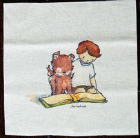 1 STK LEINEN PATCHWORKSTOFF, 20x20 cm