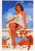 Postkarte "Pin-up".