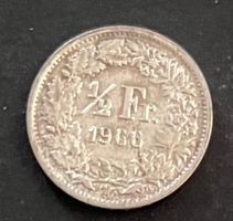 Schweiz 50 Rappen 1966 Silber
