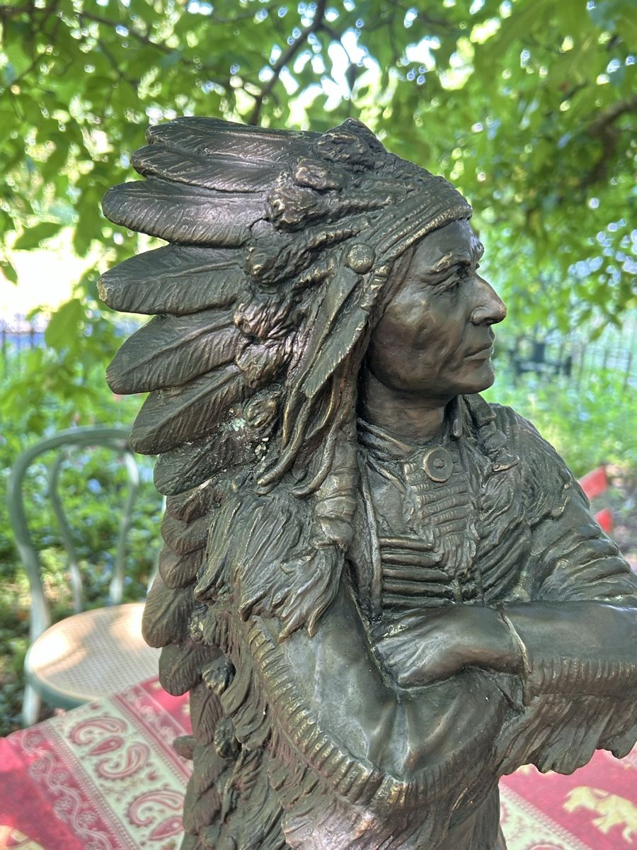 Skulpturen & Statuen: Chef indien bronze  – Gebraucht aus Geneve von Fil1997 2
