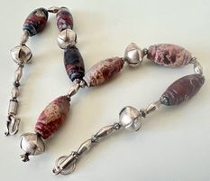 Vintage Atelier-Collier Silber925 & Landschaftsjaspis-Unikat