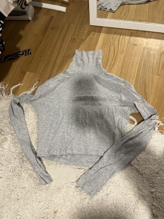 Pull col roulé gris EVEN & ODD