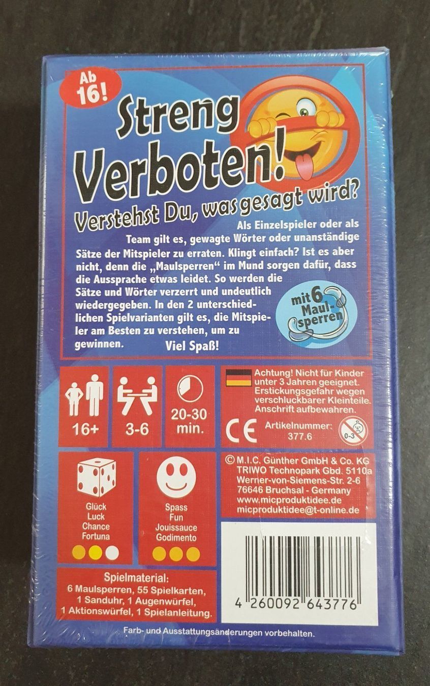 Giochi: Streng verboten Spielkarten – Nuovo e nell'imballaggio originale da Frauenfeld venduto da Bleeddragon 1