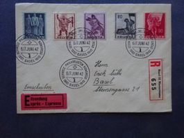 1941 Z-Nr. 243 - 247 schöner  & früher Brief - SELTEN & RAAR
