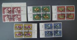 1958 Pro Patria Satz 4-er Block Sonder-Stempel WEESEN