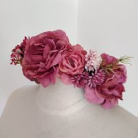 Textil Blüten Haarschmuck Haarreifen Haarband Stirnband