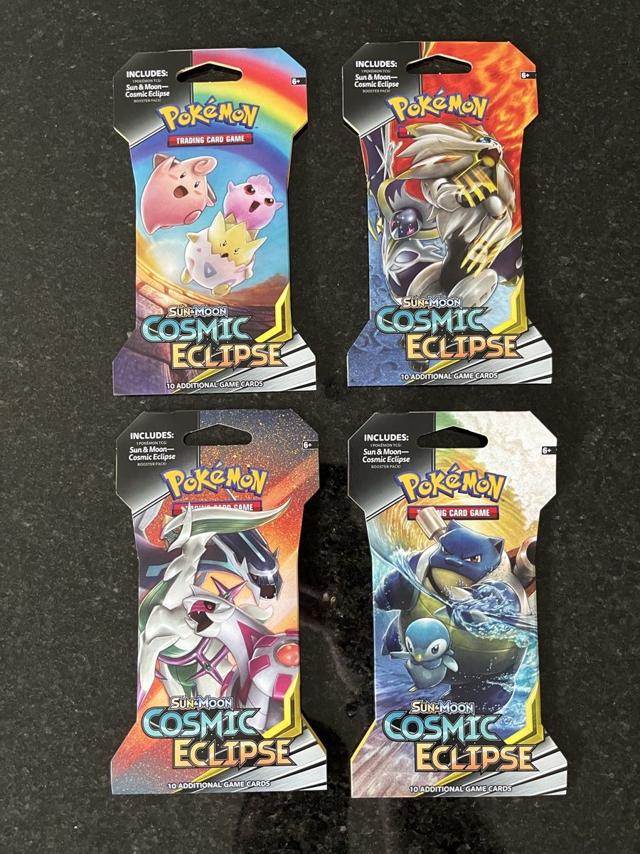 Pokémon Cartes à collectionner: 4 Pokémon Blister - Artset - Cosmic Eclipse  – Neuf avec emballage d'origine à Thalheim AG par ina_s5