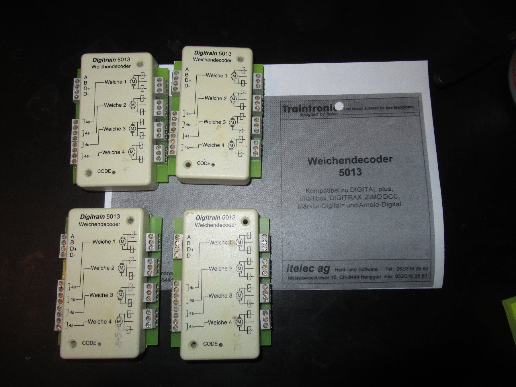 Modellini di ferrovie: Traintronic, (Itelec) Weichendecoder 5013 – Usato da Männedorf venduto da livesteam