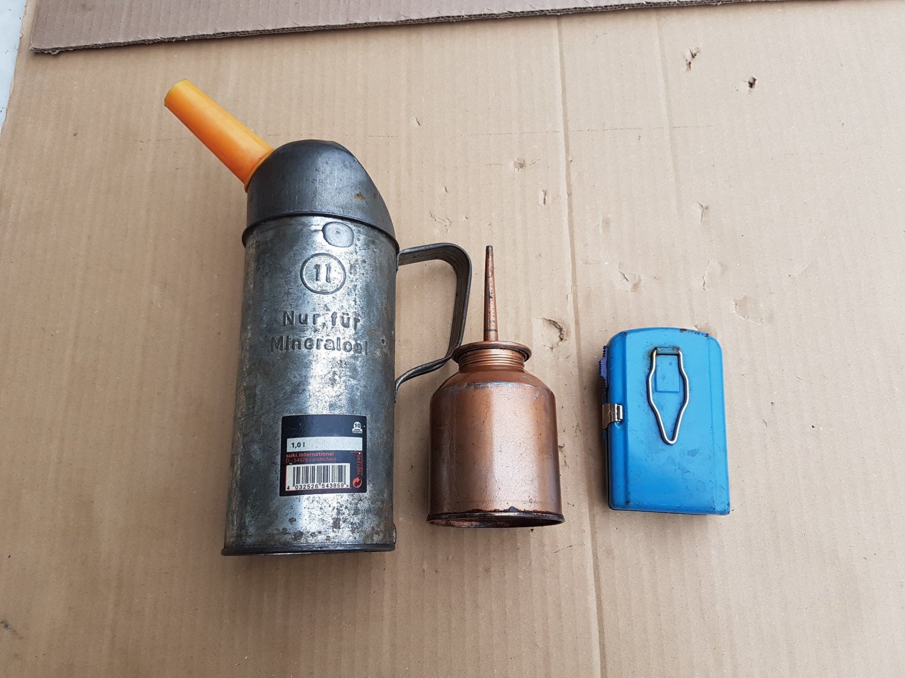 Tutti gli attrezzi: Alter Blech Messbecher Litermass Oldtimer Blechdose Vintage – Usato da Tobel venduto da YAMAHA14 1