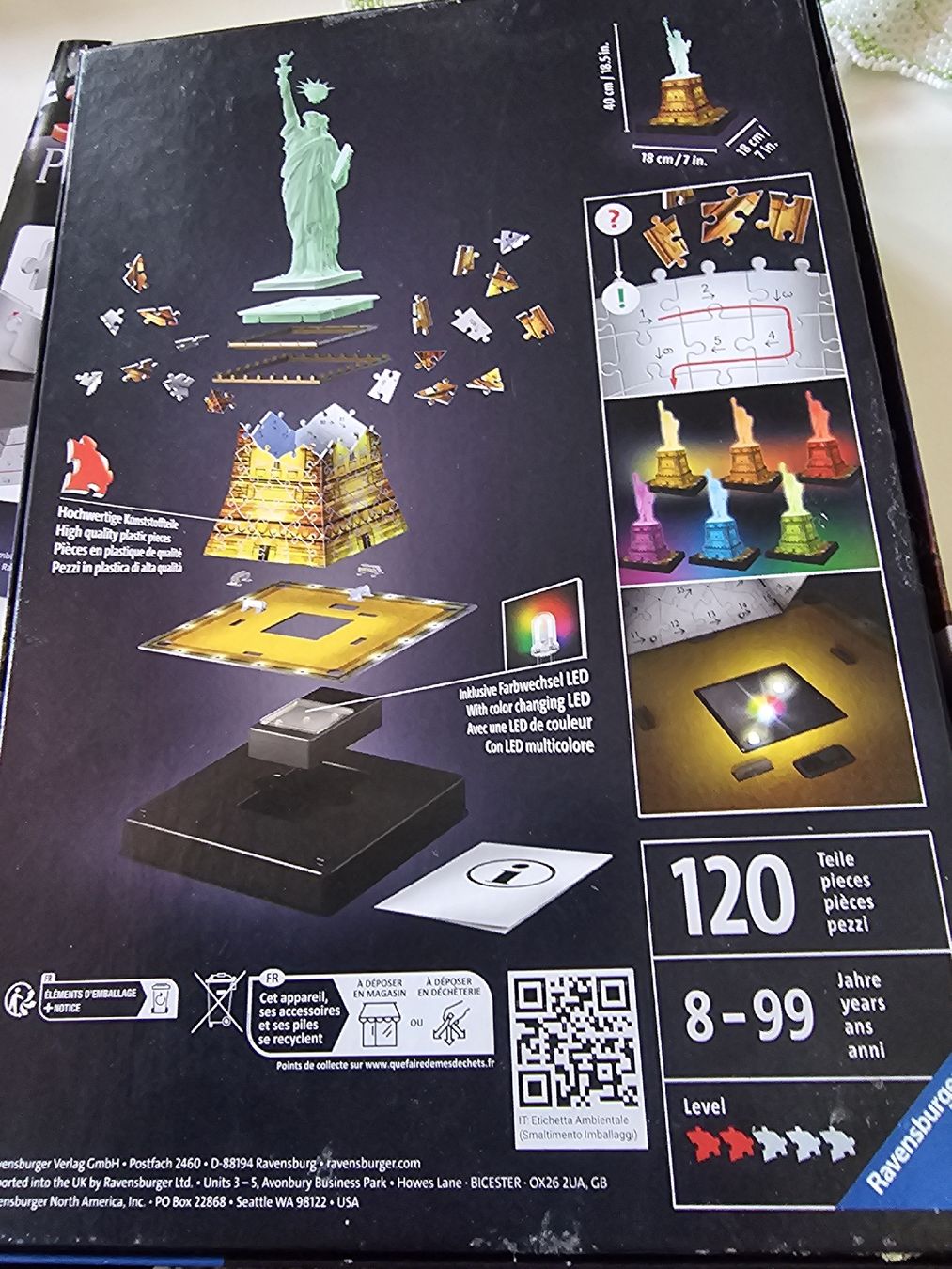 Ravensburger Puzzle: 3D Puzzle Freiheitsstatue mit LED Beleuchtung – Usato da Egerkingen venduto da sirod05 8