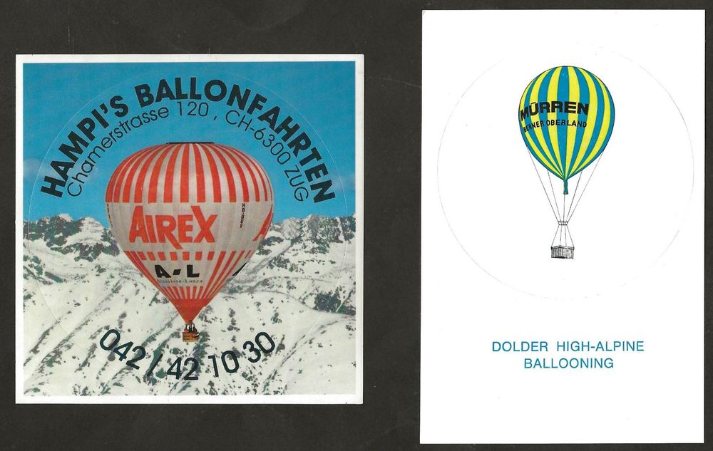 Ballon 2 Aufkleber Sticker 1 x Mürren (Gebraucht) in Au ZH für CHF 1 ...