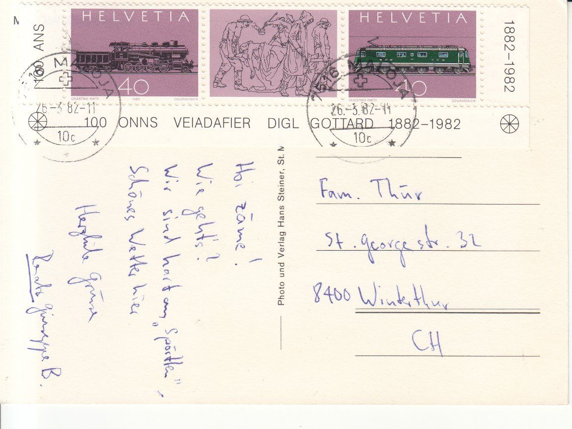 Cartoline postali: Maloja 1982 – Usato da Bürglen TG venduto da StampGraf 1