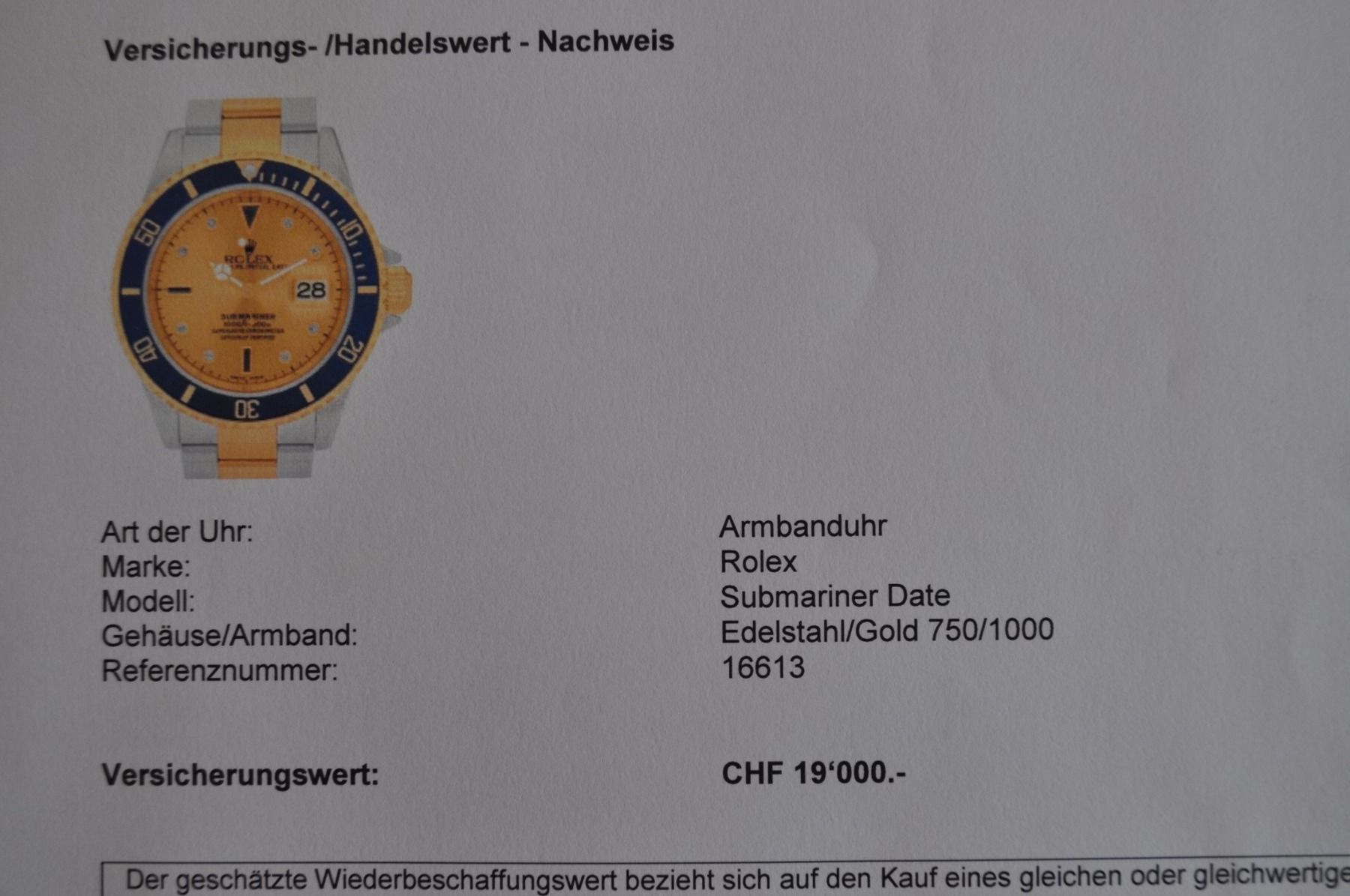 Rolex Orologi: Rolex Submariner 16613 Sultan Dial – Usato da Biel/Bienne venduto da Switzerland92 8