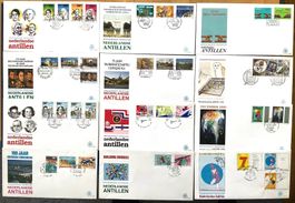 1987 - 1989 - FDC Niederländische Antillen 12 Kompl. Sätze