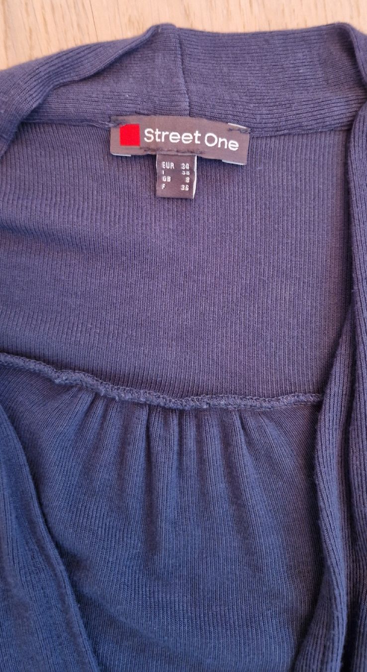 Giacche: Street One Strickjacke, Gr. 34, blau – Usato da Gasel venduto da sale65 2