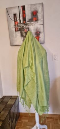 Edler Pashmina-Schal, hellgrün, neu