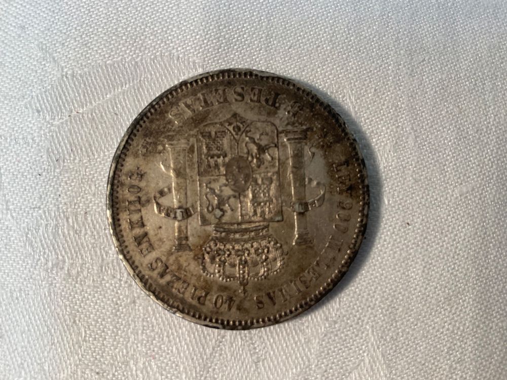 Münze ALFONSO XII REY DE ESPANA 1876, 5 PESETAS LEY 900 MILE Kaufen