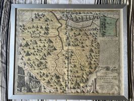 Original grosse historische Landkarte von Glarus, 1768