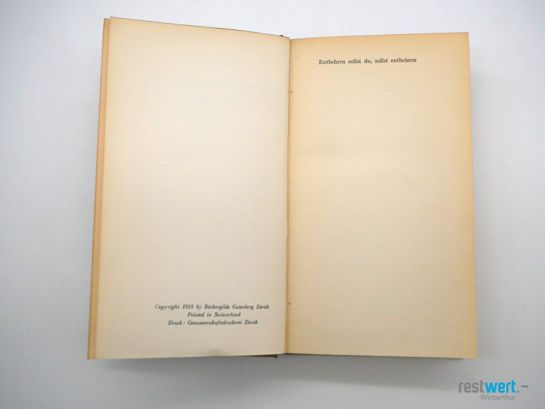 Libri: ALFRED DÖBLIN -  Pardon wird nicht gegeben – Usato da Winterthur venduto da Restwert_Winterthur 4