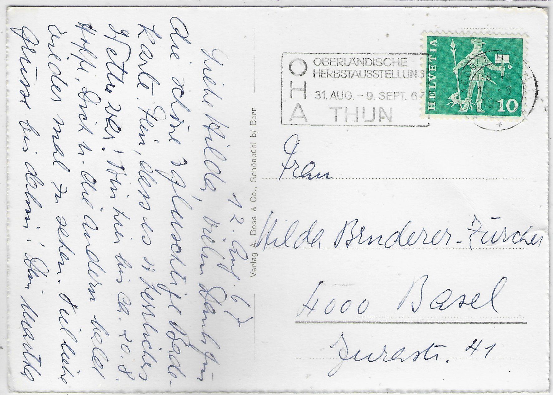 Cartoline postali: Flugaufnahme Reutigen BE – Usato da Ettingen venduto da Kartenplanet 1
