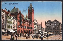 Basel, Marktplatz mit Kaffeerösterei Ri