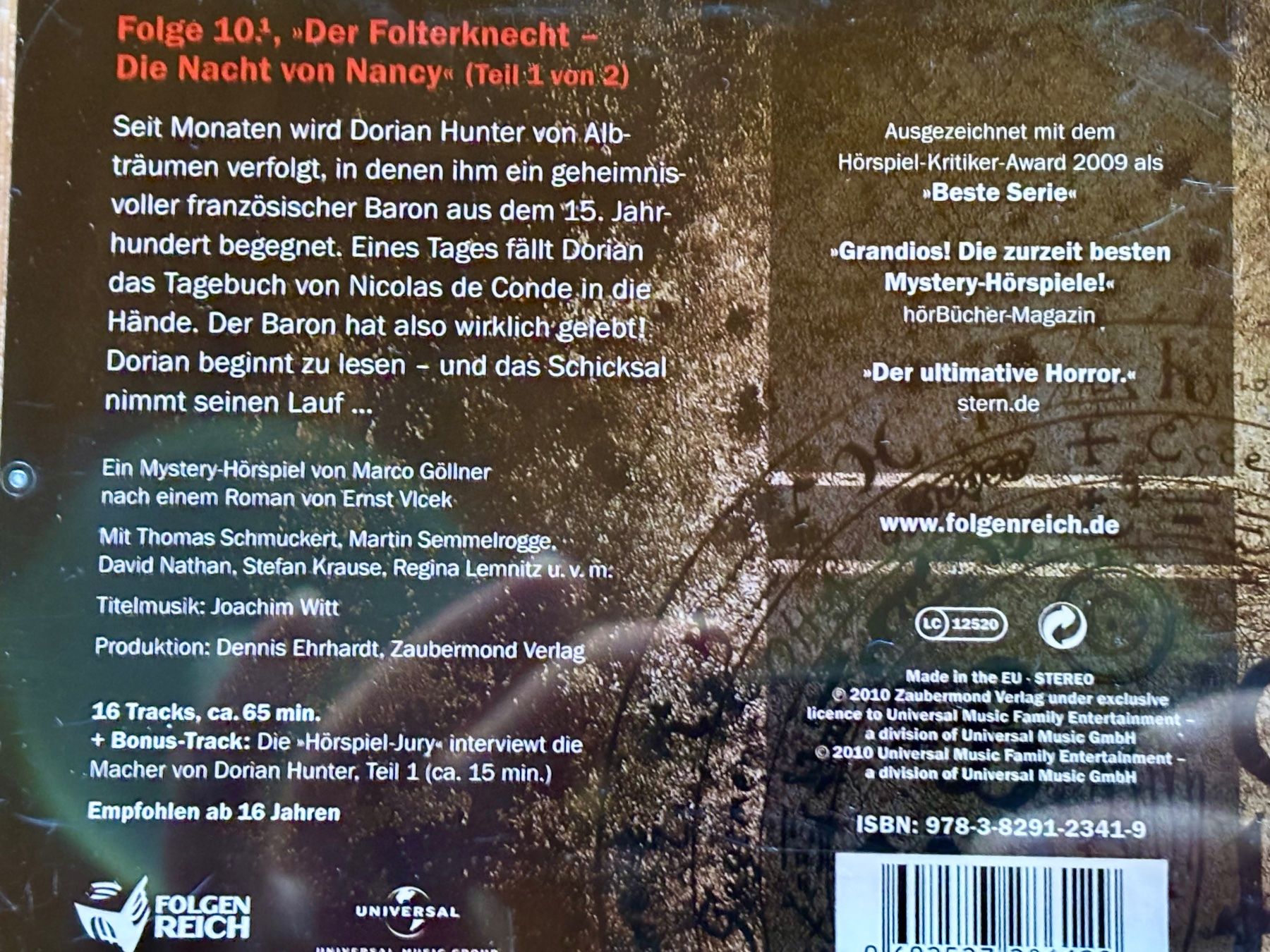 CDs: Dorian Hunter - Dämonen-Killer 10.1. und 10.2 Hörspiele – Gebraucht aus Niederhasli von Hsoz 1