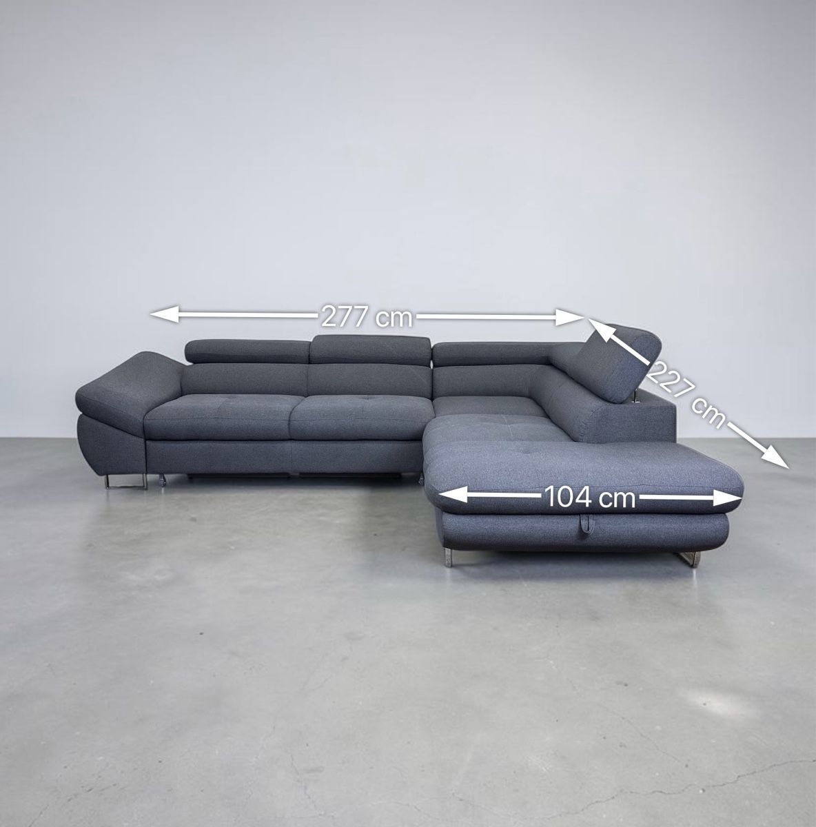 Sofas: Graues Ecksofa mit Schlaffunktion und Stauraum – Gebraucht aus Fehraltorf von Sofalab.swiss 8