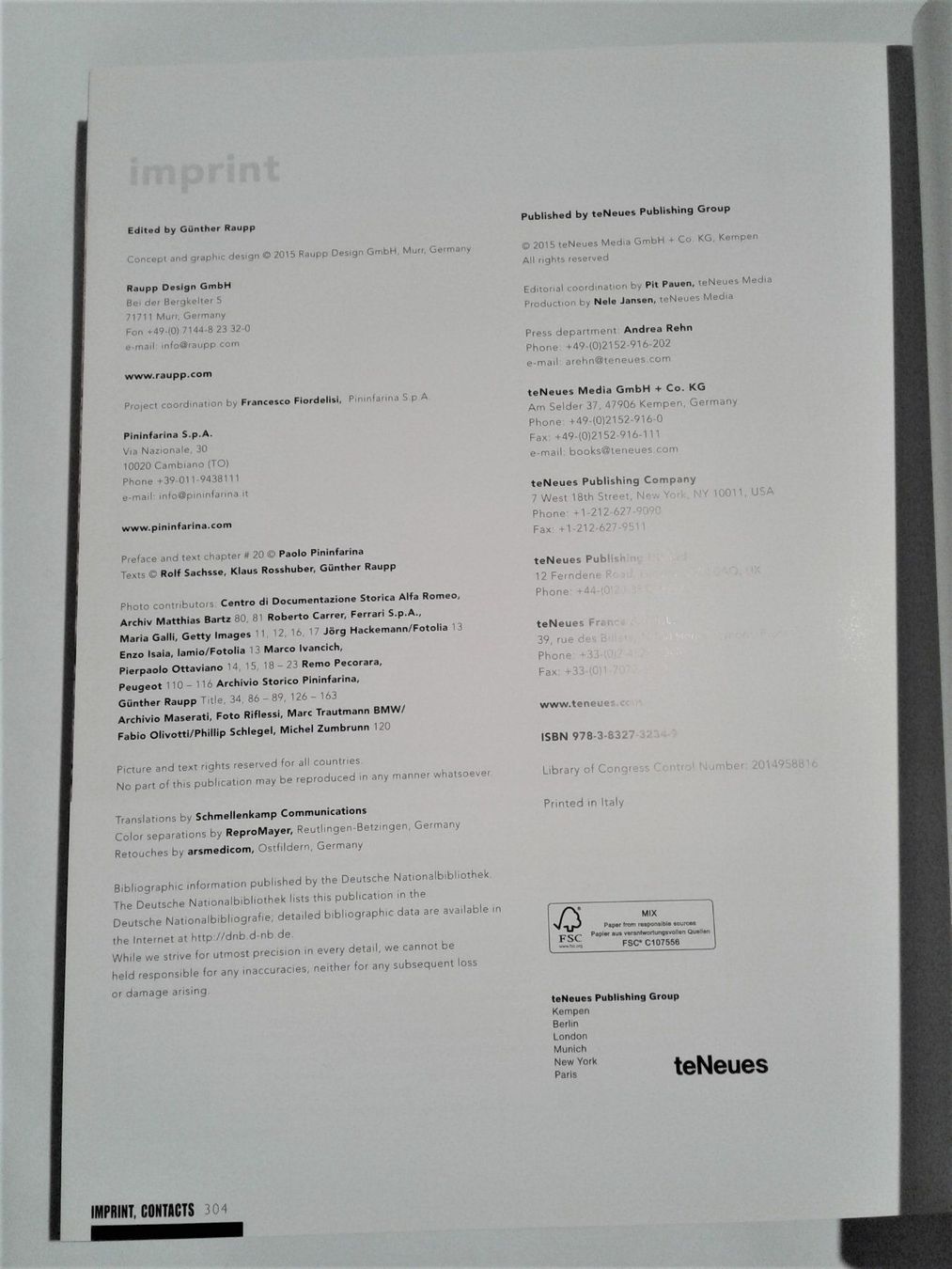 Bücher: The Pininfarina Book, 2015 – Neu (gemäss Beschreibung) aus Lausanne von LasloH 3