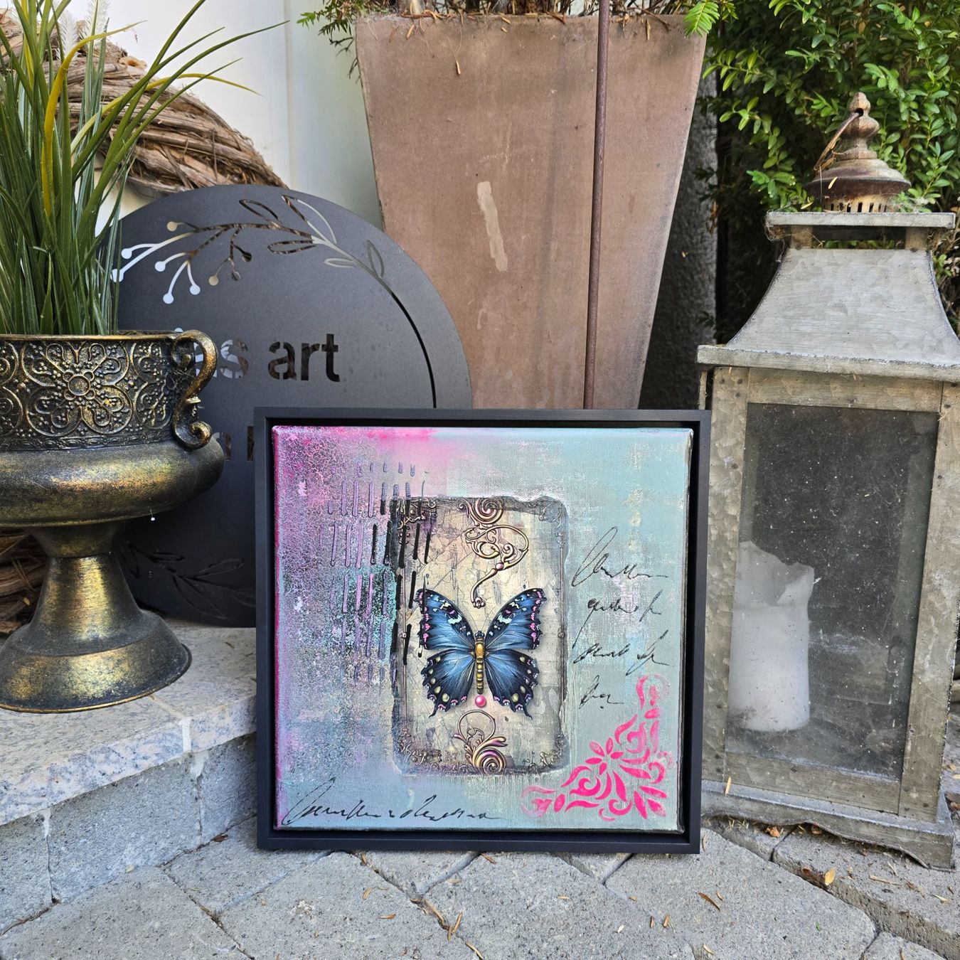 Dipinti: Acrylbild 'Gardien Des Silent Grounds' • 30x30, gerahmt – Nuovo (secondo la descrizione) da Wikon venduto da Nephilim74 5