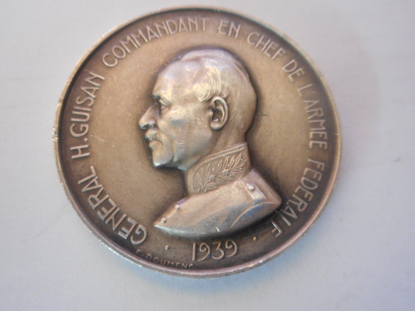 Medaglie: 1939  Medaille silber  General Guisan – Nuovo (secondo la descrizione) da Kriegstetten venduto da pizlad2010 1