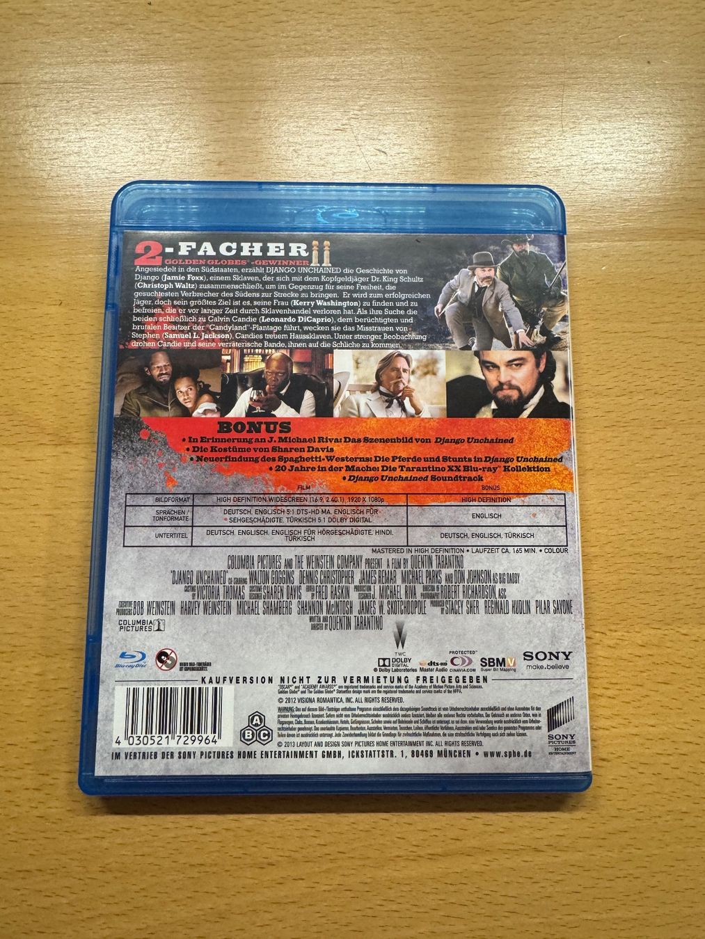 Alle DVDs: Django unchained Blu Ray – Gebraucht aus Schwerzenbach von ste_pp82 1