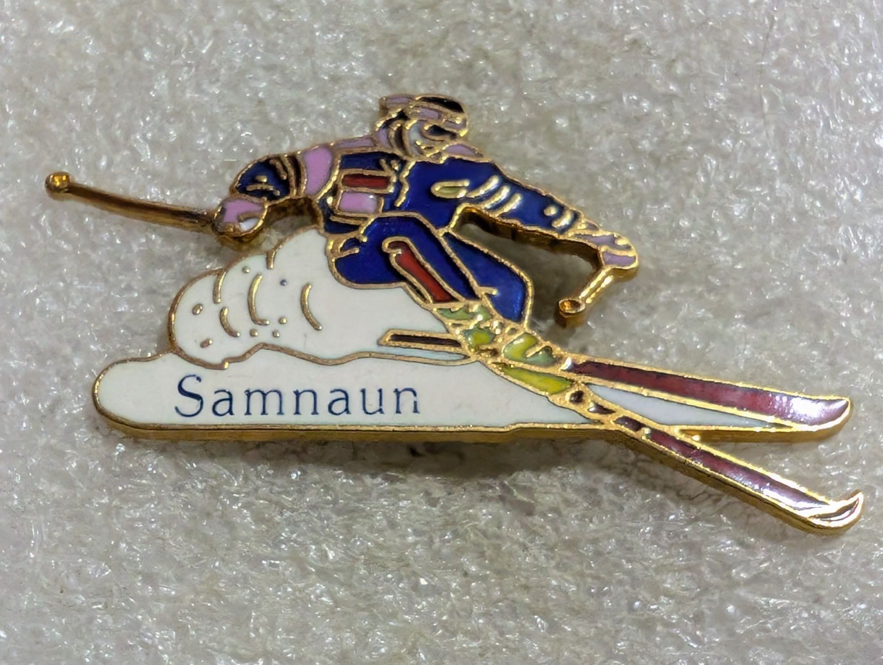 Placchette & Badge: Ansteckpin 177: Samnaun – Usato da Oppligen venduto da Pin-Fall-Shop