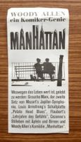 Rarität altes Kino Programm WOODY ALLEN MANHATTAN Reklame LU