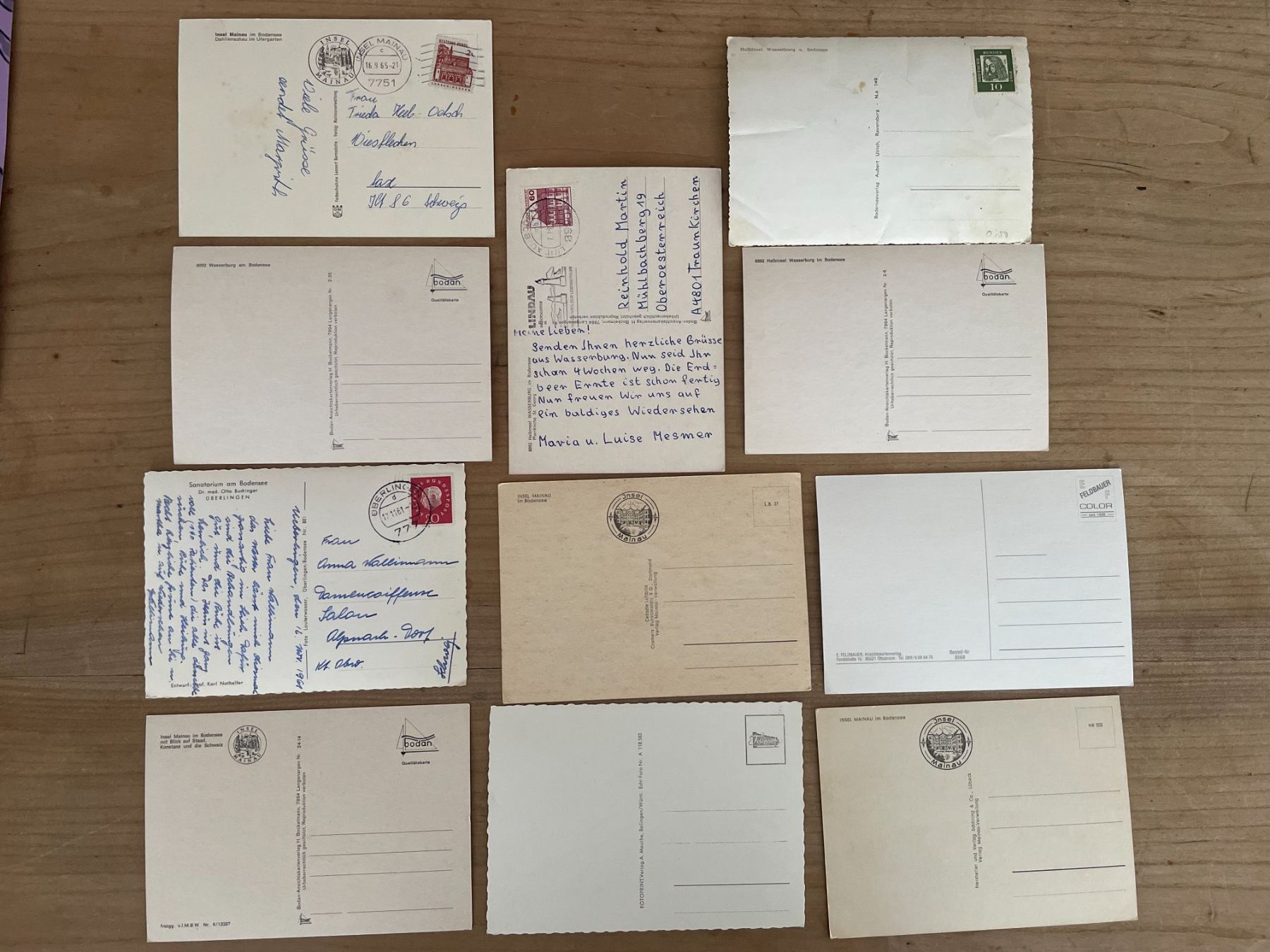 Cartoline postali: 11 Ansichtskarten Insel Mainau, Wasserburg am Bodensee... – Usato da Thal venduto da Danny82 1