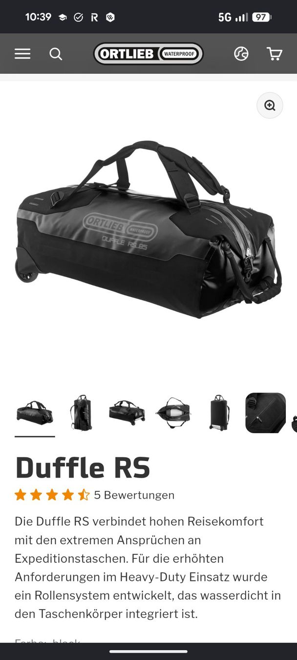 Ortlieb Borse: Ortlieb Duffle RS 85, Neu, Originalverpackt__sehr günstig – Nuovo e nell'imballaggio originale da Pratteln venduto da Konni2020