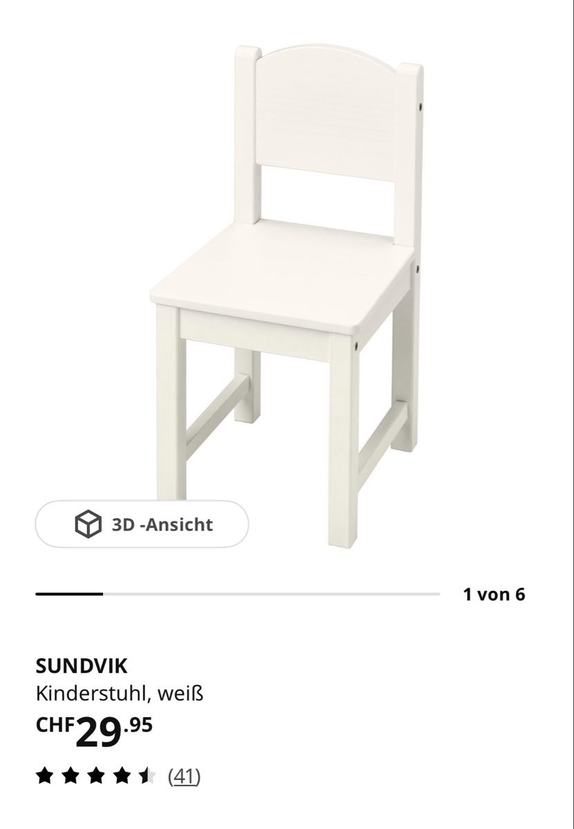 Ikea Sedie: SUNDVIK Kinderstuhl | weiss | 2 Stück | gebraucht – Usato da Zürich venduto da samira12382 3