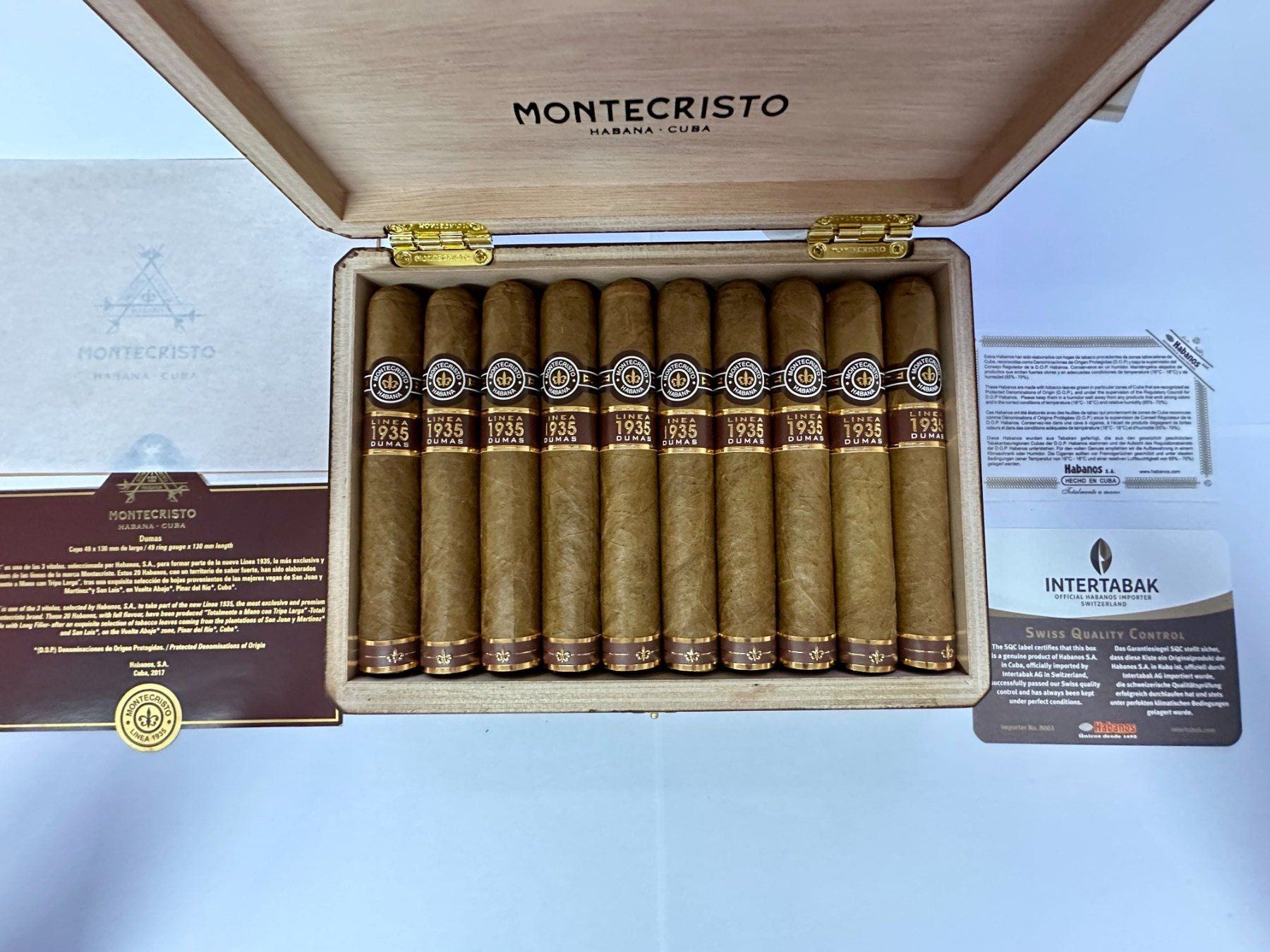 Montecristo Sigari: Montecristo Linea 1935 Dumas – Nuovo e nell'imballaggio originale da Walchwil venduto da smokies