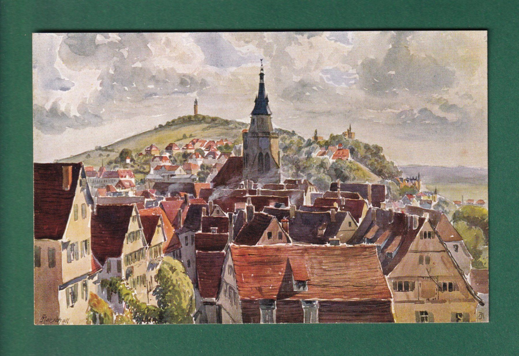 Cartoline postali: TÜBINGEN - Blick vom Schloss – Usato da Pully venduto da nicecards-shop