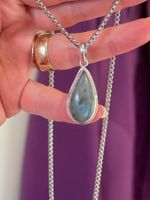Collier avec pierre de Labradorite naturelle ✨ ...