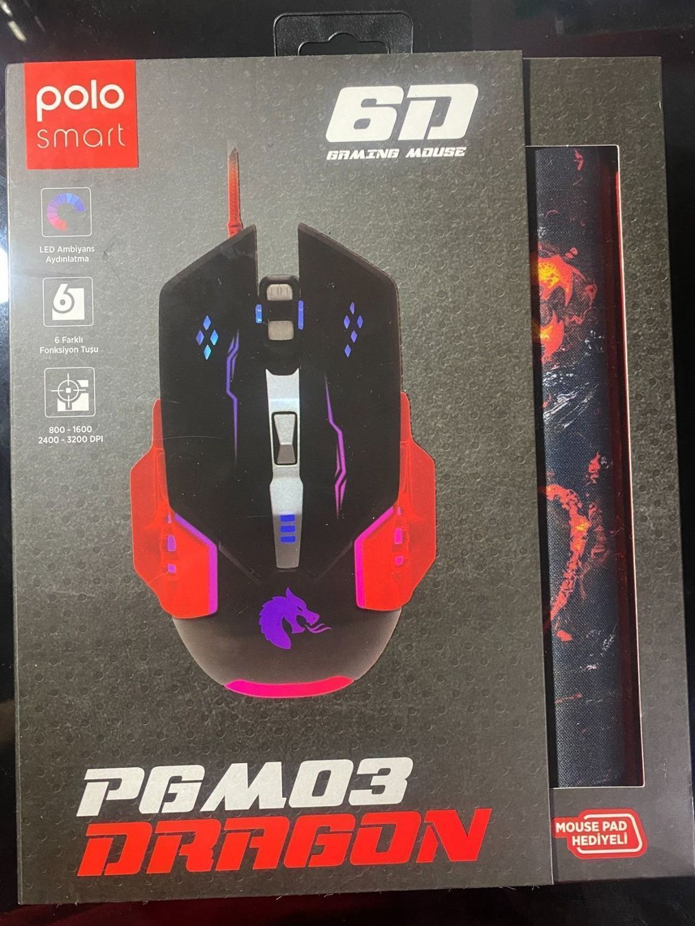 Maus: Polosmart PGM03 LED Player Maus + Masupad – Neu und originalverpackt aus Biberist von ShopSoltan