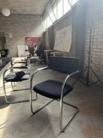 Vitra Visavis Designer Stühle 6 Stk. in schwarz