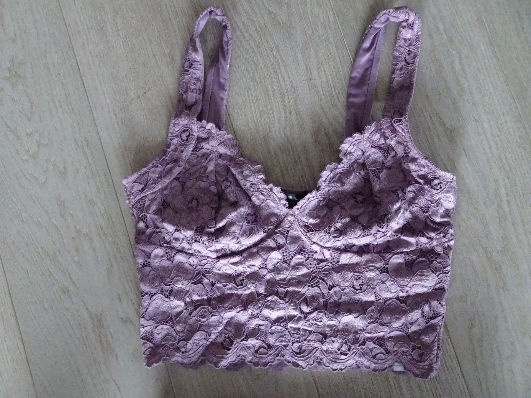 Top: Spitzen Top lila Gr. L – Nuovo (secondo la descrizione) da Winterthur venduto da Riiita