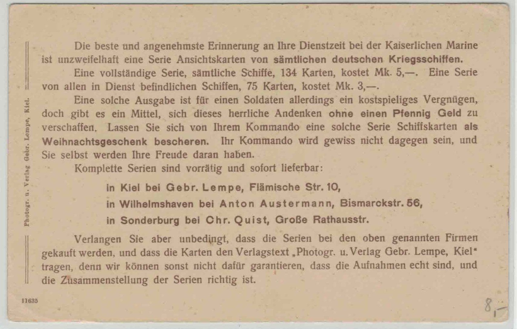 Cartoline postali: S 45 WERBUNG Ansichtskarten SMS Moltke Schiff - Bateau – Usato da Fribourg venduto da phi_vb2m 1