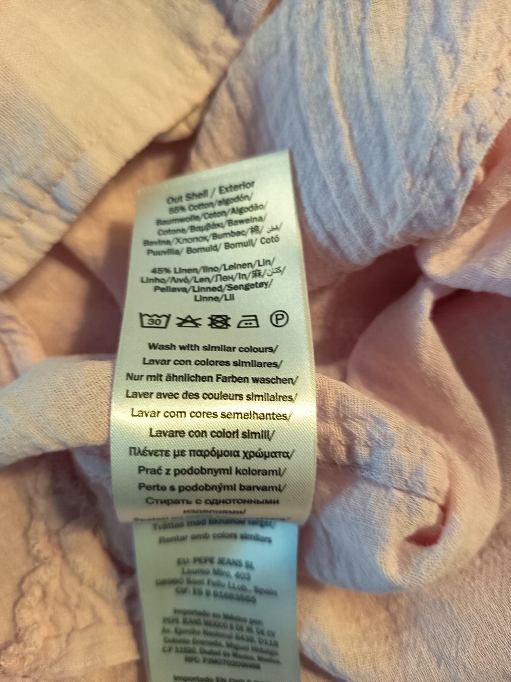 Pepe Jeans Camicette: Pepe Jeans Bluse Leinen-Mix hellrosa Gr. XL – Usato da Belp venduto da lamadefi12 3