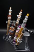 Handgemachtes Kugelschreiber & Schlüsselanhänger-Set, Kaffee