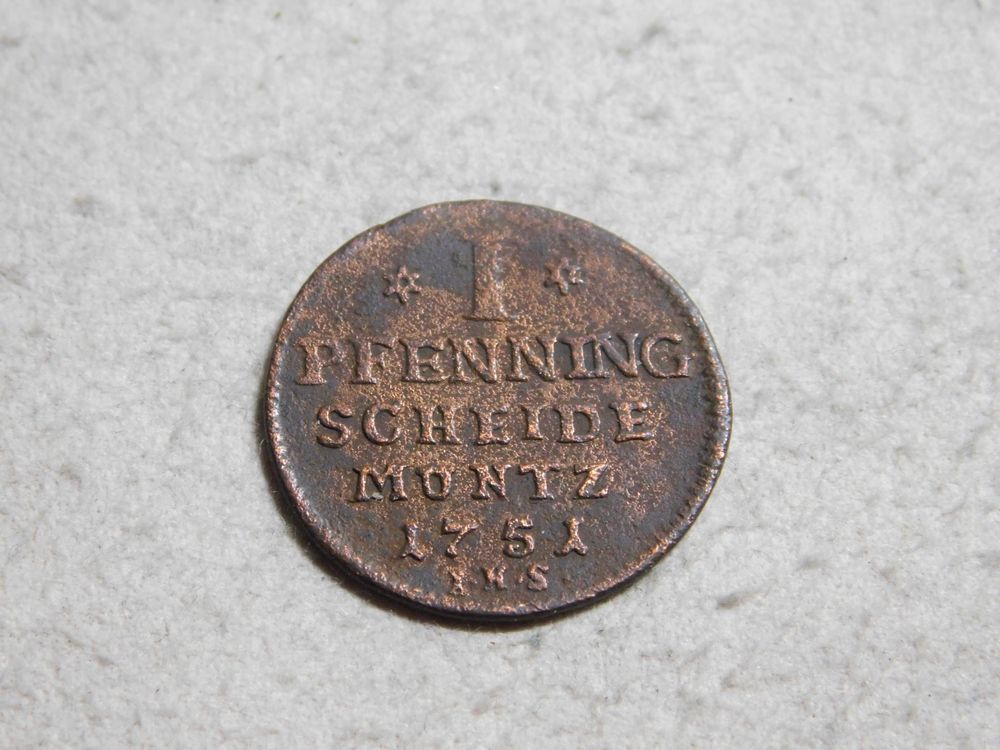 1 Pfenning 1751 - Herzogtum Anhalt-Bernburg (Gebraucht) in Solothurn ...