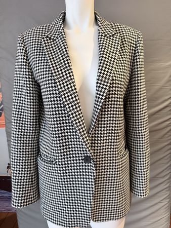 Sandro Paris Blazer, schwarz weiss, Hahnentritt Muster